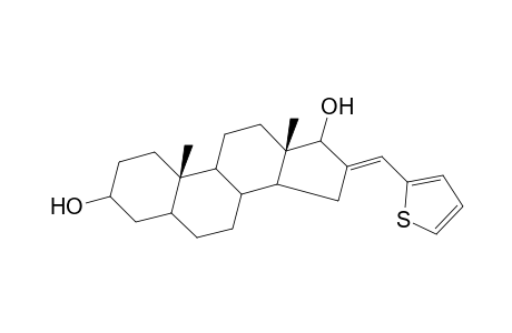 (10S,13S,16E)-10,13-dimethyl-16-(2-thenylidene)-1,2,3,4,5,6,7,8,9,11,12,14,15,17-tetradecahydrocyclopenta[a]phenanthrene-3,17-diol