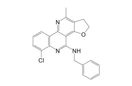9-Chloro-2,3-dihydro-4-methyl-N-benzylfuro[3,2-c]benzo[h][1,6]naphthyridine-11-amine
