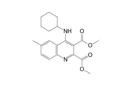 Dimethyl 4-(cyclohexylamino)-6-methylquinoline-2,3-dicarboxylate