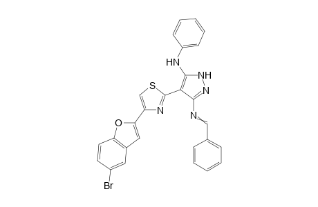 3-(Benzylideneamino)-4-(4-(5-bromobenzofuran-2-yl)thiazol-2-yl)-N-phenyl-1H-pyrazol-5-amine