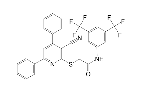 acetamide, N-[3,5-bis(trifluoromethyl)phenyl]-2-[(3-cyano-4,6-diphenyl-2-pyridinyl)thio]-