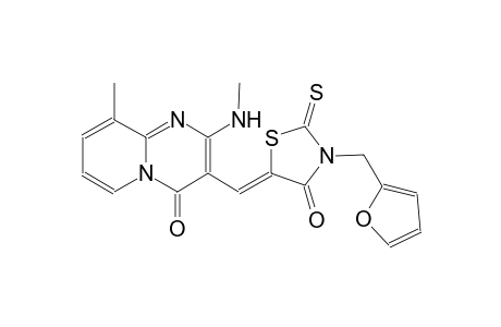 3-{(Z)-[3-(2-furylmethyl)-4-oxo-2-thioxo-1,3-thiazolidin-5-ylidene]methyl}-9-methyl-2-(methylamino)-4H-pyrido[1,2-a]pyrimidin-4-one