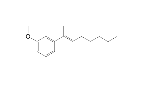 (E)-1-methoxy-3-methyl-5-(oct-2-en-2-yl)benzene