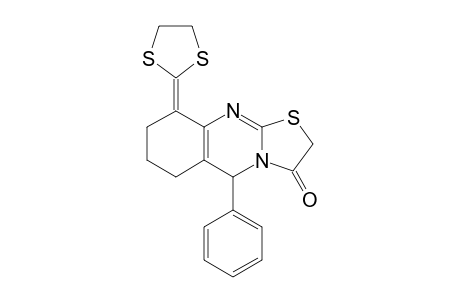 9-(1,3-dithiolan-2-ylidene)-5-phenyl-5,6,7,8-tetrahydro-[1,3]thiazolo[2,3-b]quinazolin-3-one