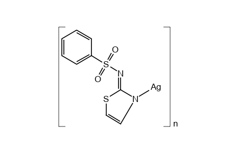 N-(4-THIAZOLIN-2-YLIDENE)BENZENESULFONAMIDE, SILVER SALT, POLYMER