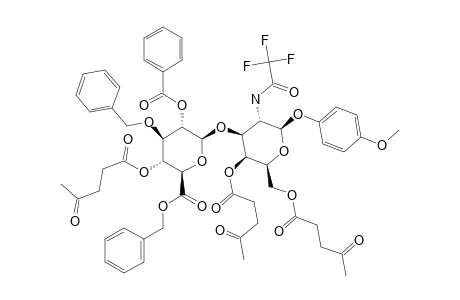 #29;4-METHOXYPHENYL-3-O-(BENZYL-2-O-BENZOYL-3-O-BENZYL-4-O-LEVULINOYL-BETA-D-GLUCOPYRANOSYLURONATE)-2-DEOXY-4,6-DI-O-LEVULINOYL-2-TRIFLUOROACETAMIDO-BETA-D-GAL