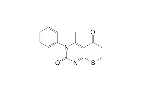 5-Acetyl-6-methyl-4-(methylthio)-1-phenyl-2-pyrimidinone