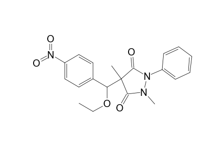 4-(.alpha.-Ethoxy-4-nitro-benzyl)-1-phenyl-2,4-dimethyl-3,5-dioxopyrazolidine