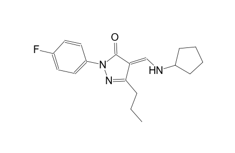 3H-pyrazol-3-one, 4-[(cyclopentylamino)methylene]-2-(4-fluorophenyl)-2,4-dihydro-5-propyl-, (4E)-