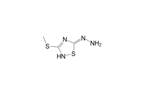 1,2,4-Thiadiazol-5(2H)-one, 3-(methylthio)-, hydrazone
