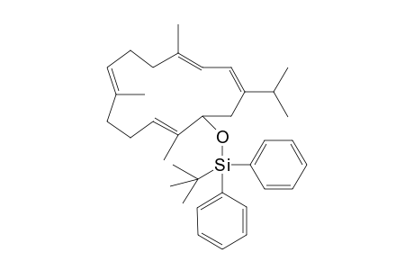 (1E,3E,7E,11E)-13-teryt-Butyldiphenylsiloxy-1-isopropyl-4,8,12-trimethylcyclotetradeca-1,3,7,11-tetraene