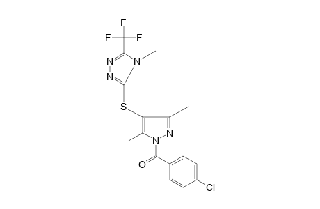 3-{[1-(p-chlorobenzoyl)-3,5-dimethylpyrazol-4-yl]thio}-4-methyl-5-(trifluoromethyl)-4H-1,2,4-triazole