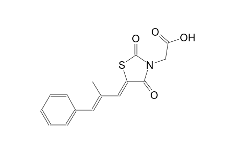 {(5Z)-5-[(2E)-2-methyl-3-phenyl-2-propenylidene]-2,4-dioxo-1,3-thiazolidin-3-yl}acetic acid