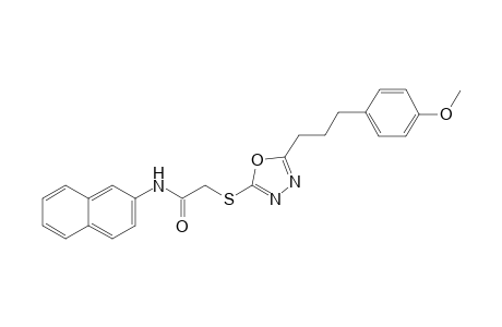 2-({5-[3-(4-methoxyphenyl)propyl]-1,3,4-oxadiazol-2-yl}sulfanyl)-N-(2-naphthyl)acetamide