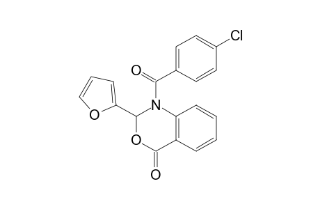 1H-Benzo[d][1,3]oxazin-4(2H)-one, 1-(4-chlorobenzoyl)-2-(2-furyl)-