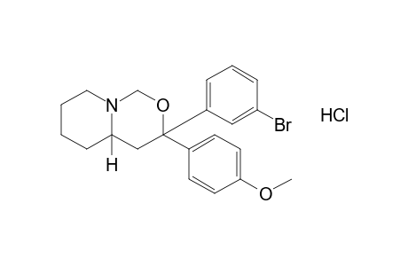 3-(m-bromophenyl)hexahydro-3-(p-methoxyphenyl)-1H,3H-pyrido[1,2-c][1,3]oxazine, hydrochloride