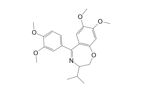 2,3-dihydro-7,8-dimethoxy-5-(3,5-dimethoxyphenyl)-3-isopropyl-1,4-benzoaxazepine