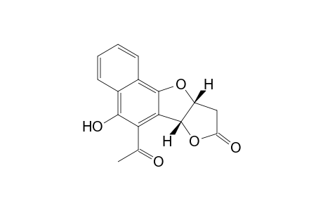 Furo[3,2-b]naphtho[2,1-d]furan-8(6bH)-one, 6-acetyl-9,9a-dihydro-5-hydroxy-, cis-