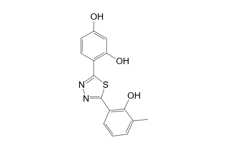 2-(2,4-Dihydroxyphenyl)-5-(2-hydroxy-3-methylphenyl)-1,3,4-thiadiazole