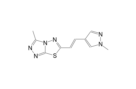 3-methyl-6-[(E)-2-(1-methyl-1H-pyrazol-4-yl)ethenyl][1,2,4]triazolo[3,4-b][1,3,4]thiadiazole