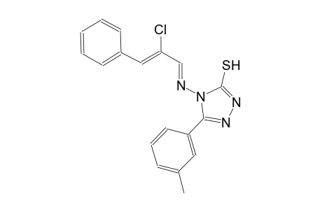 4-{[(E,2Z)-2-chloro-3-phenyl-2-propenylidene]amino}-5-(3-methylphenyl)-4H-1,2,4-triazole-3-thiol