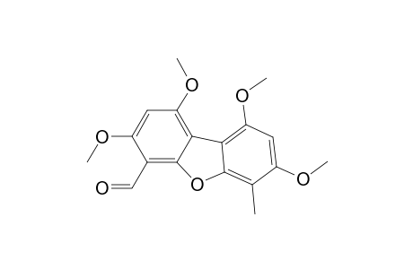4-Dibenzofurancarboxaldehyde, 1,3,7,9-tetramethoxy-6-methyl-