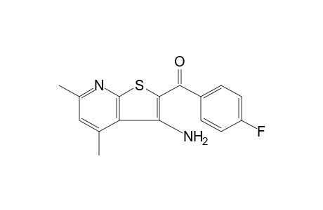 3-amino-4,6-dimethylthieno[2,3-b]pyridin-2-yl p-fluorophenyl ketone