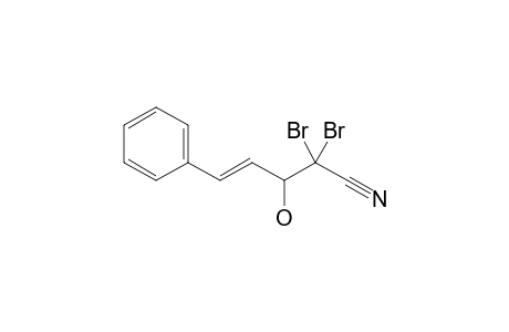 2,2-Dibromo-3-hydroxy-5-phenyl-4-pentenenitrile