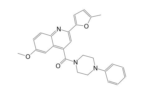 6-methoxy-2-(5-methyl-2-furyl)-4-[(4-phenyl-1-piperazinyl)carbonyl]quinoline