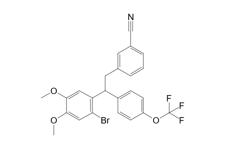 3-(2-(2-bromo-4,5-dimethoxyphenyl)-2-(4-(trifluoromethoxy)phenyl)ethyl)benzonitrile