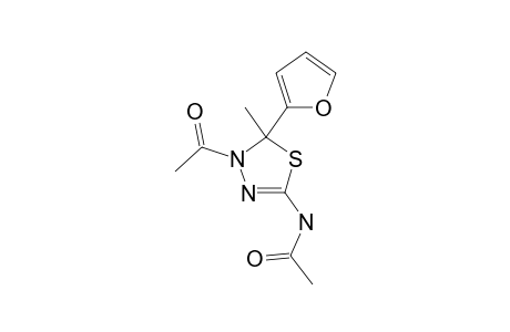 N-[4-acetyl-5-(2-furyl)-5-methyl-deltasquare-1,3,4-thiadiazolin-2-yl]acetamide