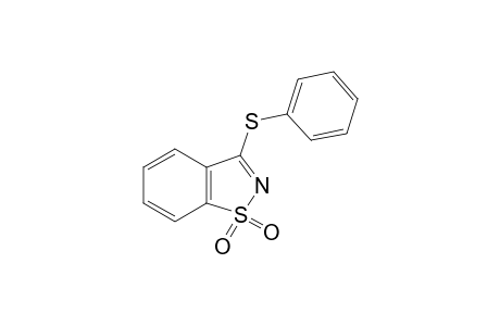 3-(phenylthio)-1,2-benzisothiazole, 1,1-dioxide