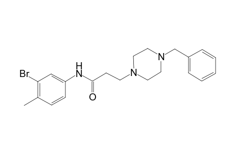 3-(4-benzylpiperazin-1-yl)-N-(3-bromo-4-methyl-phenyl)propanamide