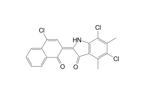 3H-Indol-3-one, 5,7-dichloro-2-(4-chloro-1-oxo-2(1H)-naphthalenylidene)-1,2-dihydro-4,6-dimethyl-