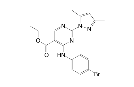 ethyl 4-(4-bromoanilino)-2-(3,5-dimethyl-1H-pyrazol-1-yl)-5-pyrimidinecarboxylate