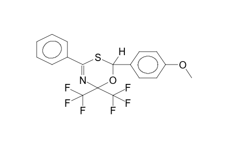 6,6-BIS(TRIFLUOROMETHYL)-4-PHENYL-2-(4-METHOXYPHENYL)-6H-1,3,5-OXATHIAZINE