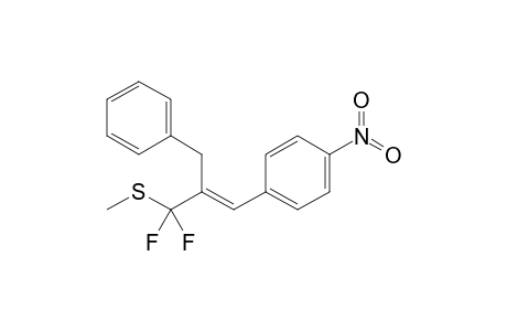 (E)-2-Benzyl-3-methylthio-3,3-difluoro-1-(4-nitrophenyl)propene