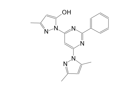 1H-pyrazol-5-ol, 1-[6-(3,5-dimethyl-1H-pyrazol-1-yl)-2-phenyl-4-pyrimidinyl]-3-methyl-