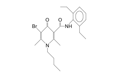 5-Bromo-2,6-dimethyl-1-butyl-N-(2,6-diethylphenyl)-4(1H)-oxopyridine-