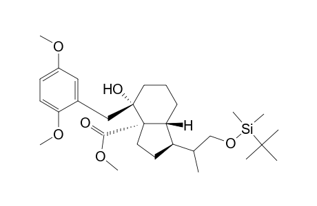 3aH-Indene-3a-carboxylic acid, 4-[(2,5-dimethoxyphenyl)methyl]-1-[2-[[(1,1-dimethylethyl)dimethylsilyl]oxy]-1-methylethyl]octahydro-4-hydroxy-, methyl ester, [1.alpha.(R*),3a.alpha.,4.alpha.,7a.beta.]-(.+-.)-