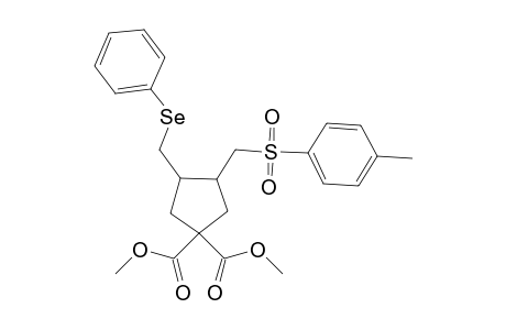 3-[(4-methylphenyl)sulfonylmethyl]-4-[(phenylseleno)methyl]cyclopentane-1,1-dicarboxylic acid dimethyl ester