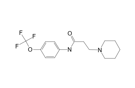 Propanamide, N-(4-trifluoromethoxyphenyl)-3-(1-piperidyl)-