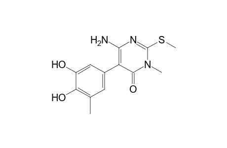 6-Amino-5-(3,4-dihydroxy-5-methylphenyl)-3-methyl-2-(methylthio)pyrimidin-4(3H)-one