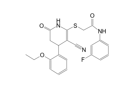 acetamide, 2-[[3-cyano-4-(2-ethoxyphenyl)-1,4,5,6-tetrahydro-6-oxo-2-pyridinyl]thio]-N-(3-fluorophenyl)-