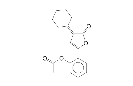 2-(4-Cyclohexylidene-5-oxo-4,5-dihydro-2-furanyl)phenyl acetate