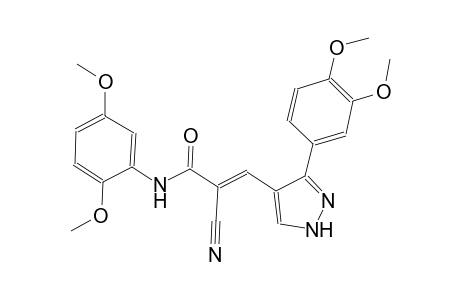 (2E)-2-cyano-N-(2,5-dimethoxyphenyl)-3-[3-(3,4-dimethoxyphenyl)-1H-pyrazol-4-yl]-2-propenamide