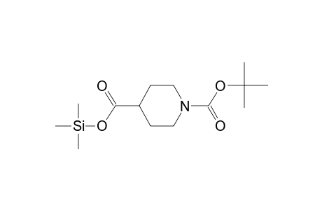 1-(Tert-butoxycarbonyl)-4-piperidinecarboxylic acid, tms derivative