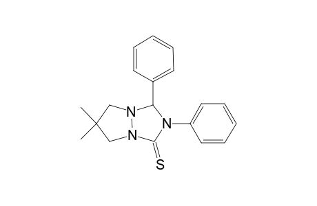 Tetrahydropyrazolo[1,2-a][1,2,4]triazole-1-thione, 6,6-dimethyl-2,3-diphenyl-