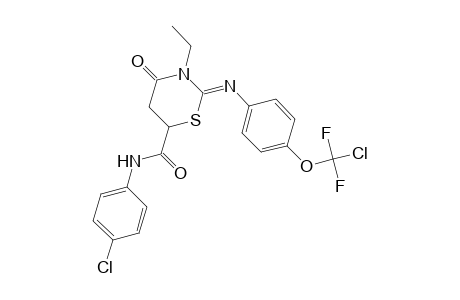 2H-1,3-thiazine-6-carboxamide, 2-[[4-(chlorodifluoromethoxy)phenyl]imino]-N-(4-chlorophenyl)-3-ethyltetrahydro-4-oxo-