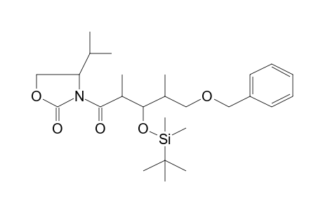 2-Oxazolidinone, 3-[2,4-dideoxy-3-O-[(1,1-dimethylethyl)dimethylsilyl]-5-O-(phenylmethyl)-l-arabinonoyl]-4-(1-methylethyl)-, (R)-